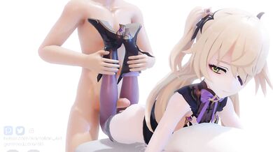 Fishnet thigh fuck with the fishermans daughter, a XXX parody of Finding Nemo