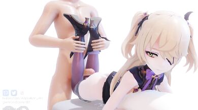 Fishnet thigh fuck with the fishermans daughter, a XXX parody of Finding Nemo