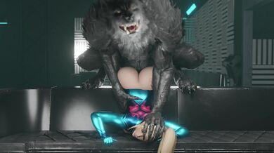 Samus Aran gets her ass pounded by a werewolf in this XXX parody of Metroid DICESFM