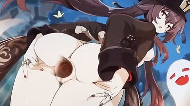 Watch the hot babe Hu Tao standing and having sex with her boyfriend Sollyz in a sexy outfit