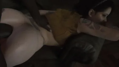 White woman penetrated by her dog in anal sex with her white husband, as directed by LeetRR