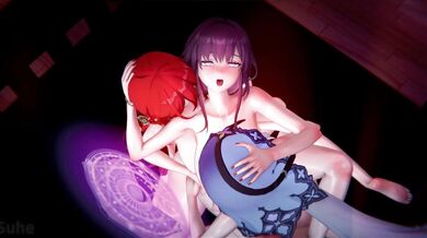 Hentai Princess Himeko takes on the mysterious Black Swan in a steamy three-way with Kafka