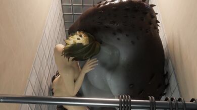 Wet and Naked in the Public Shower