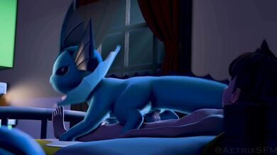 One late night, a curious Vaporeon decides to take a ride on Aetrixs stallion Will the steamy encounter be too hot for this water-type Pokemon?
