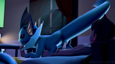 One late night, a curious Vaporeon decides to take a ride on Aetrixs stallion Will the steamy encounter be too hot for this water-type Pokemon?