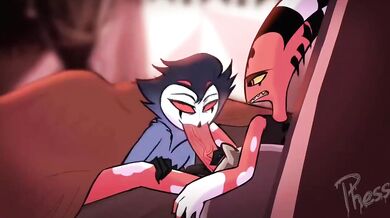 Hentai Porn: Stolas and Blitzo (LewdPhess)