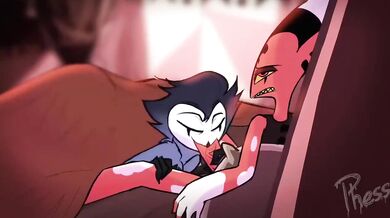 Hentai Porn: Stolas and Blitzo (LewdPhess)