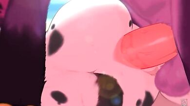 The Wicked Beast and His Femboy Friend Fucking a Dog