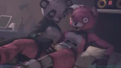 The sexy Cuddle Team Leader, together with the PANDA Team Leader - Meatroza, have a wild and steamy night of passion in this Hentai Porn Video!