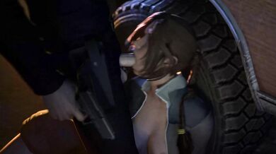 Lara Croft has trouble with cops