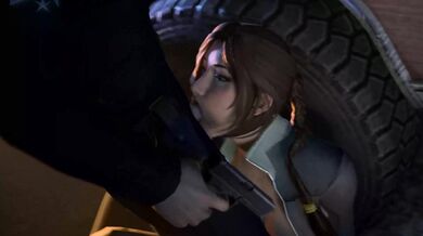 Lara Croft has trouble with cops