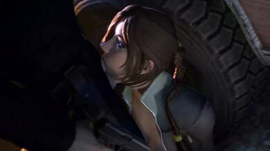 Lara Croft has trouble with cops