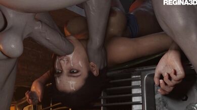 Watch as Jill Valentine slurps and sucks her way down deep into the depths of Regina 3Ds throbbing love tunnel!