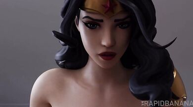 Watch Wonder Womans POV as she fucks the entire Justice League in one hot and steamy scene!