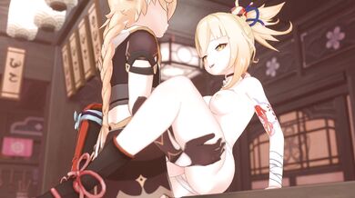 The Ugoira missionary position with the addition of a sirloin steak bone gag, where the male partner enters from behind