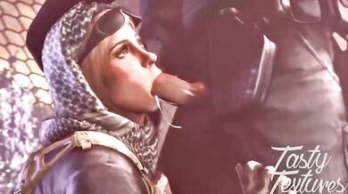 Wet and Wild with Rainbow Six Valkyrie Blowjobs - Taste Textures