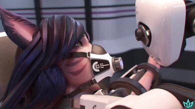 Milking the Futa Goddess Ahri with an AI Machine: Teaser