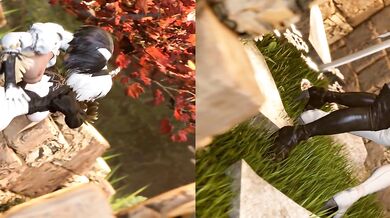 Two girls, 2P x 2B (Split Screen)