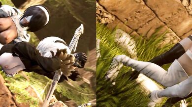 Two girls, 2P x 2B (Split Screen)