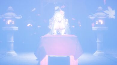 The ecchi adventure anime Konosuba and the sexy cat girl shrine maiden in 4K ultra HD!