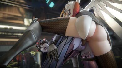 Watch Mercy and Widow take on a double dildo in this amazing BDSM scene!