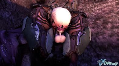 The Hell Knight is for*ced into deep throating the demonic lord, in a battle of pleasure and pain!