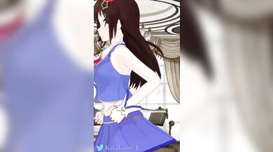 Watch the erotic dance of Tik Tok as she takes off her clothes in slow motion!