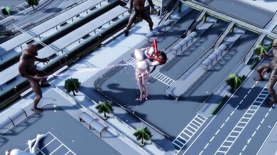 Superheroine arrives to save her partner from dangers of rough sex