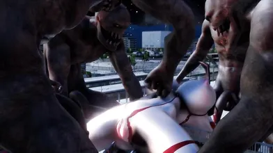 Superheroine arrives to save her partner from dangers of rough sex