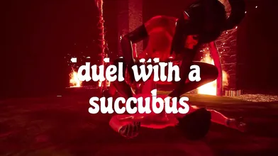 Sexy Succubus Seductress Tempts Lustful Lover In Erotic Duel