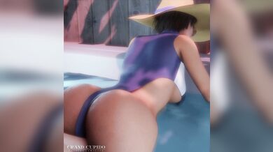 Watch as Jill Valentine and her sexy pool boy engage in a hot tub orgy that will leave you breathless!