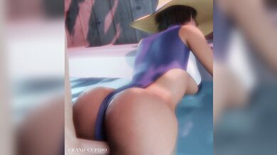 Watch as Jill Valentine and her sexy pool boy engage in a hot tub orgy that will leave you breathless!