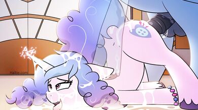 My wife Izzy Moonbow and her step-sister Haltie get intimate in the hot tub