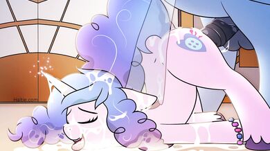 My wife Izzy Moonbow and her step-sister Haltie get intimate in the hot tub