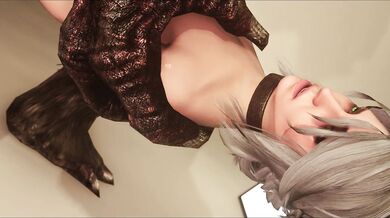 Sexy Skyrim Sorceress Filming a Troll