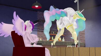 Watch as Princess Celestia takes a peek at the most intimate moments of her subjects in this hot and steamy Hentai video!