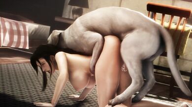 Watch Tifa Lockhart get fucked by a dog while being naked in this non-named hentai porn video