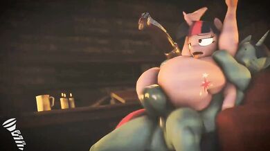 The night light fucks the futa Twilight Sparkle in this hot hentai video