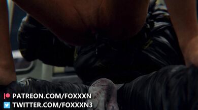 Watch Jill Valentine Nemesis train as she takes on multiple men in a hot creampie scene!