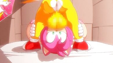 Tails, faces and fucks galore! Amy gets drilled by angels in this epic hentai porn