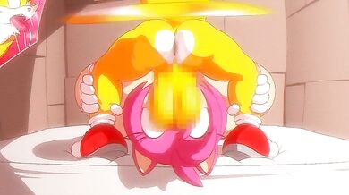 Tails, faces and fucks galore! Amy gets drilled by angels in this epic hentai porn