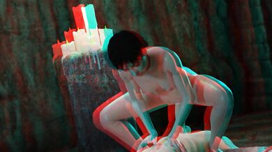 Rebecca, the sexy cowgirl, is ready for an anal adventure in this Anaglyph 3D VrAnimated video