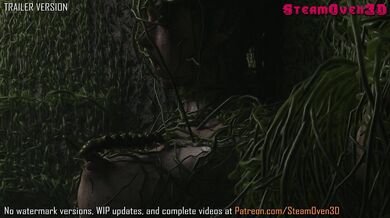 Claire Redfield is an extreme body invasion with parasitic breeding in SteamOven3D