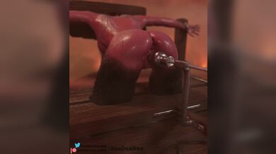 Watch as this succubus is tortured with a pillory dildo machine and cries out in pleasure!