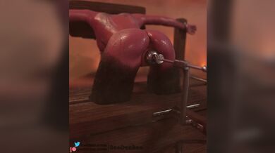 Watch as this succubus is tortured with a pillory dildo machine and cries out in pleasure!