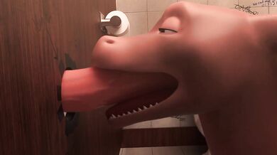 In the bathroom with Crittermatic, it’s break time and she’s ready to play!