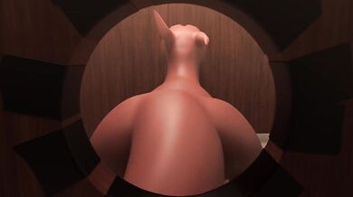 In the bathroom with Crittermatic, it’s break time and she’s ready to play!