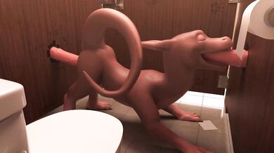 In the bathroom with Crittermatic, it’s break time and she’s ready to play!