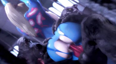 Samus, the space slut, is in for a world of hurt as she is violently raped by an unknown assailant in this hentai PMV/HMV