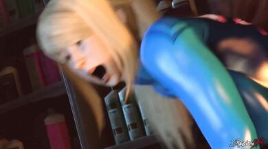 Samus, the space slut, is in for a world of hurt as she is violently raped by an unknown assailant in this hentai PMV/HMV